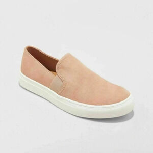 Universal Thread Rose Blush Pink Suede Slip-on Sneakers 7.5 Women’s